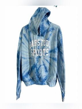 Men’s 3XL Barstool Sports Blue Tie-Dye Hoodie Merch
